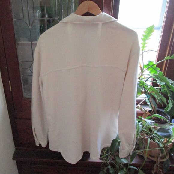 Good American Cream Cotton Shacket Oversized Button Up 1/2 S/M - Picture 10 of 17